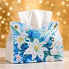 DIY PU Diamond Painting Tissue Box Kit Desktop Tissue Holder with Rhinestone Diamond Desk Decorative Tissue Box for Adults Desktop Storage Organizer