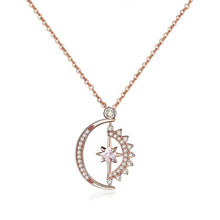 S925 You Are The G. O. A. T Sun Moon And Star Necklace