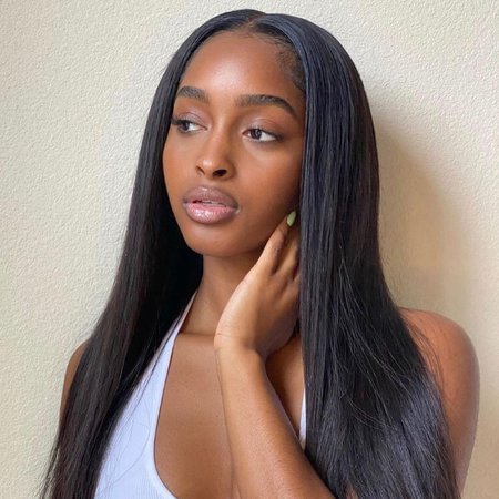 WEQUEEN Smooth Straight Hair 13"x6" Lace Frontal Wig Hairline Flawless