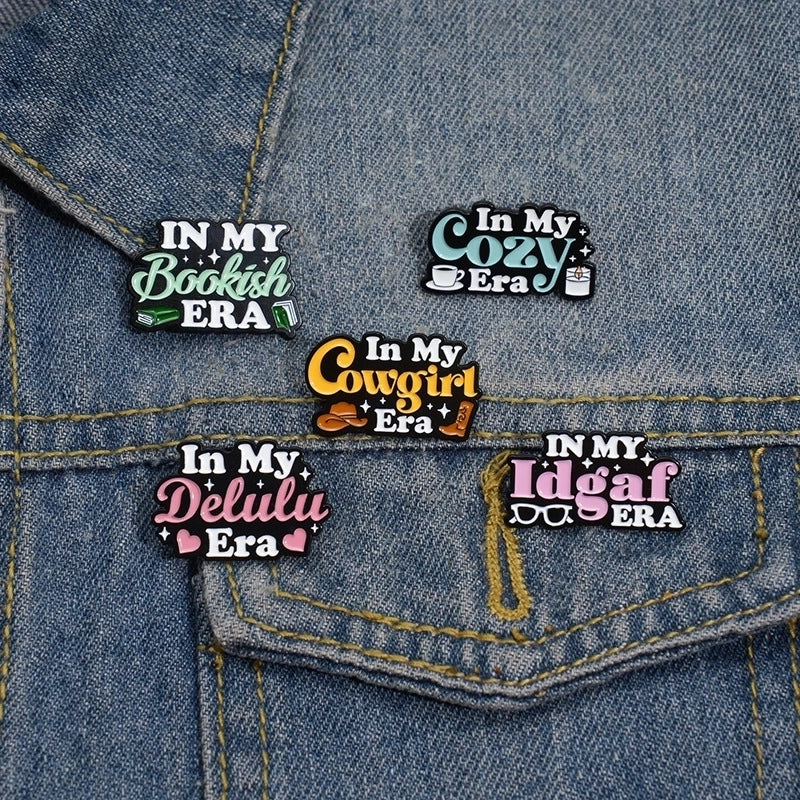 Cartoon Style Letter Alloy Stamping Stoving Varnish Plating Women’s Brooches