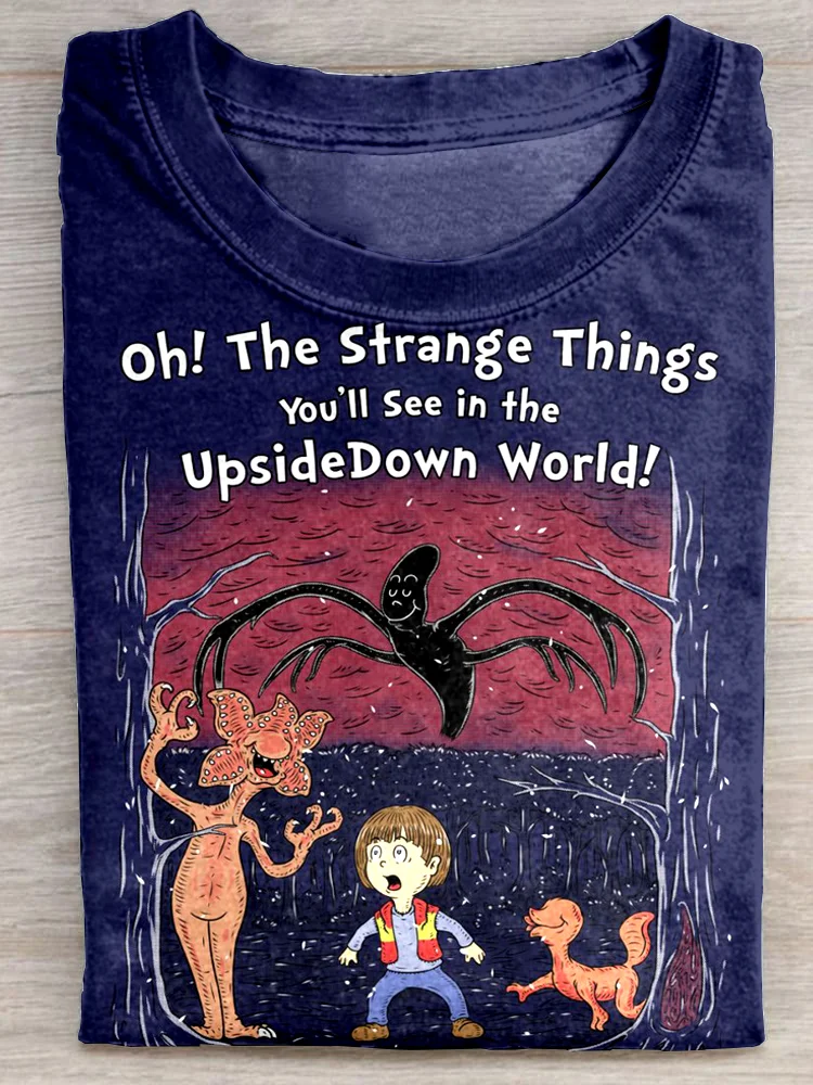 Eagerlys  Upside down World T-shirt Eagerlys