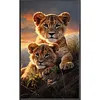 Tiger-11CT Stamped Cross Stitch 40*65cm tapestrymarket