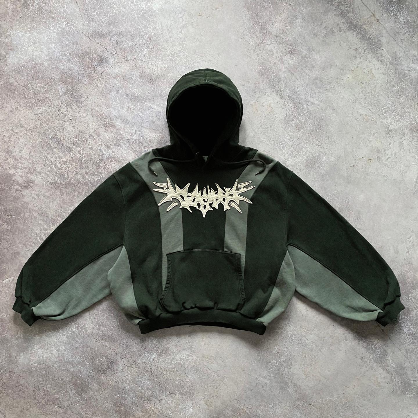 Casual street patchwork patchwork Printed sports hoodie