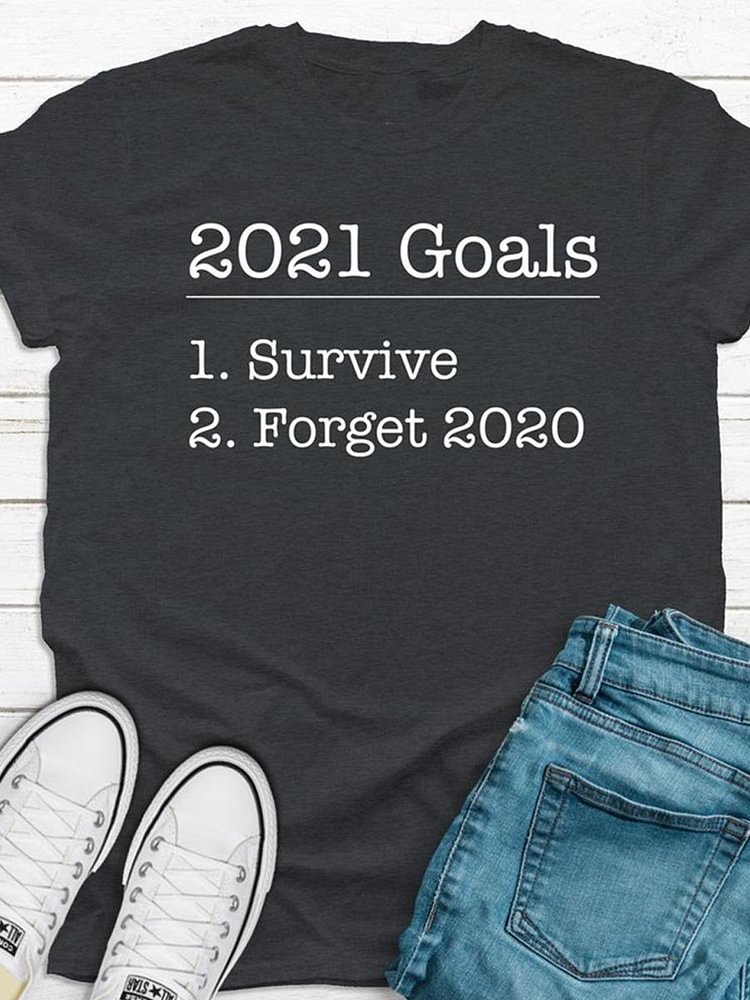 Bestdealfriday 2021 Goals 1 Survive 2 Forget 2020 Funny New Year's Premium Unisex Tee