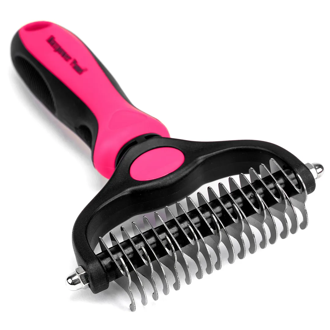  Pet Grooming Double Sided Dematting Undercoat Rake (Big)