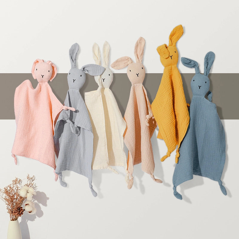 Baby Cotton Gauze Ambulatory Towel Baby Sleeping Doll Rabbit Packing Handkerchief Packing Toy Rabbit