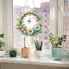 DIY Daisy Mushroom Diamond Clock Art Pendant Home Wall Decoration Crafts