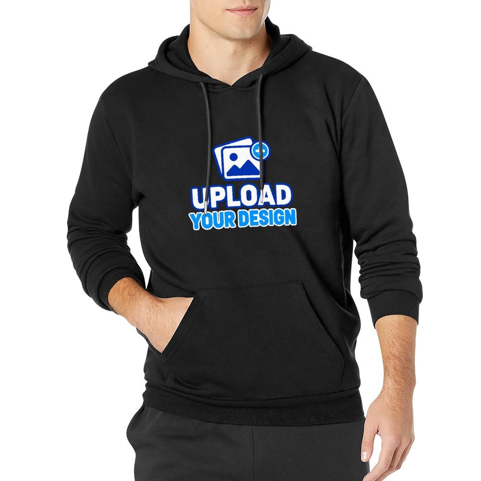 Men's Hoodie With Pockets Printed Front customized with your own uploaded design