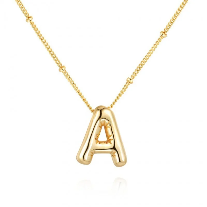 26 Bubble English letter pendant necklace