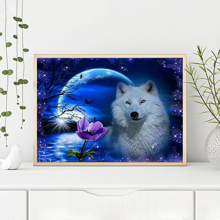 DIY Diamond Painting Dog for Adults, 5D Diamond Painting Kits Full Drill,  Diamond Art Kits, Round Diamond Art for Home Wall Decor and Gifts. Size  40cm x 30cm. 