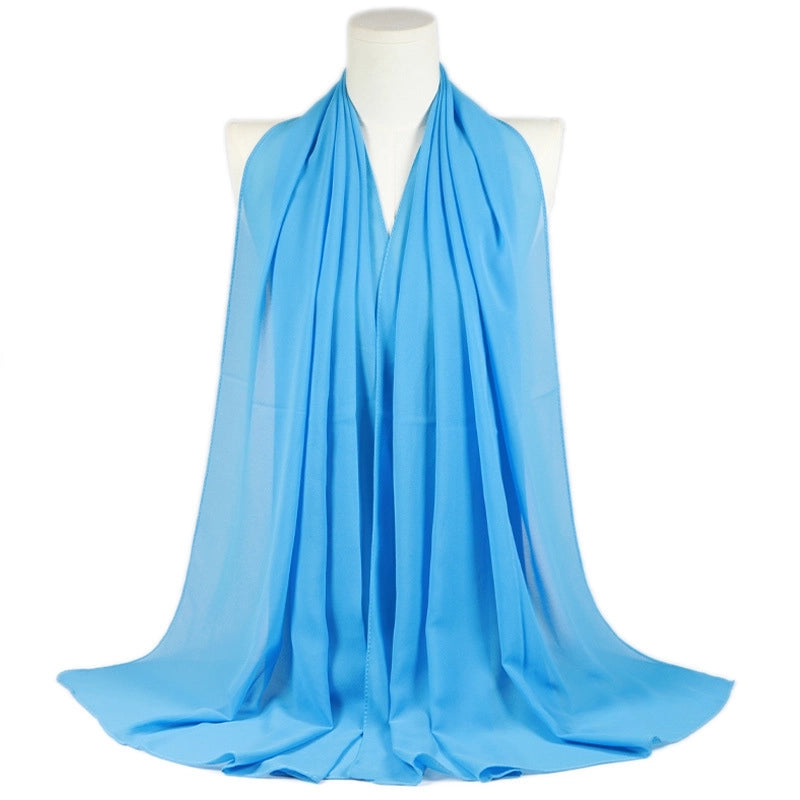 Unisex Basic Minimalist Solid Color Polyester Kerchief