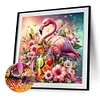 Diamond Painting-DIY Full Round Drill Flower Drink Flamingo