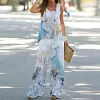 Women's Printed Vest Pants Two Piece Suit