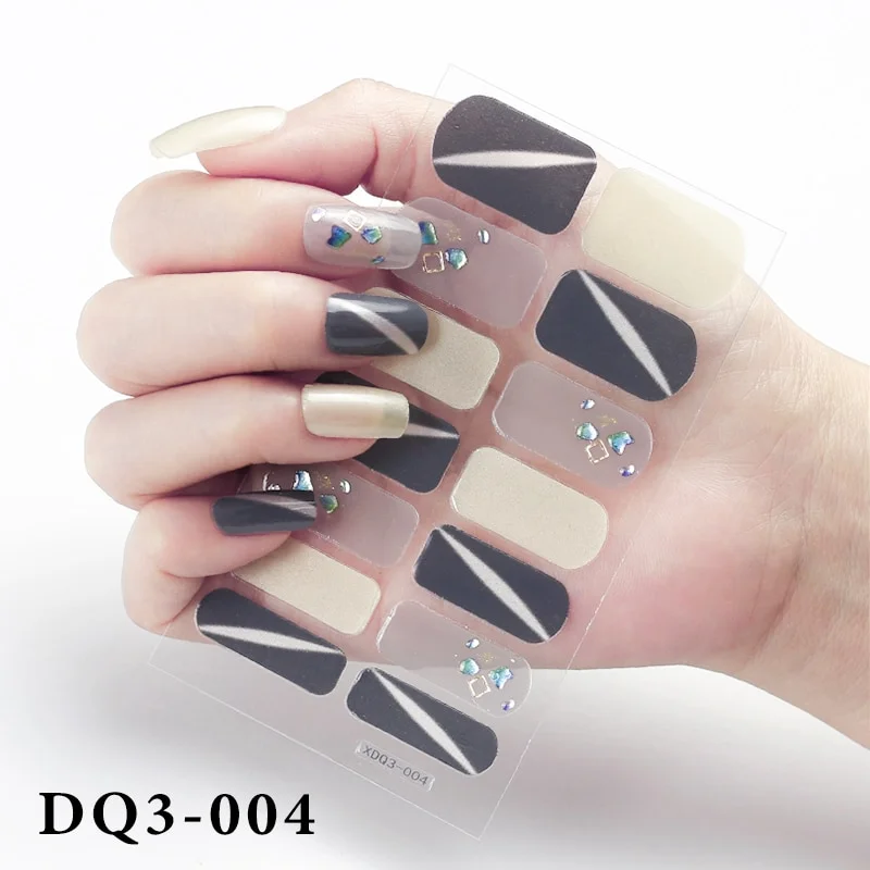 Churchf Nail Stickers Fashion Design Nail Polish Stickers Full Cover Nail Decorations for Manicure Self Adhesive Decals for Nails