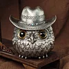 Vintage Handmade Brass/Sterling Silver Owl Storage Jar