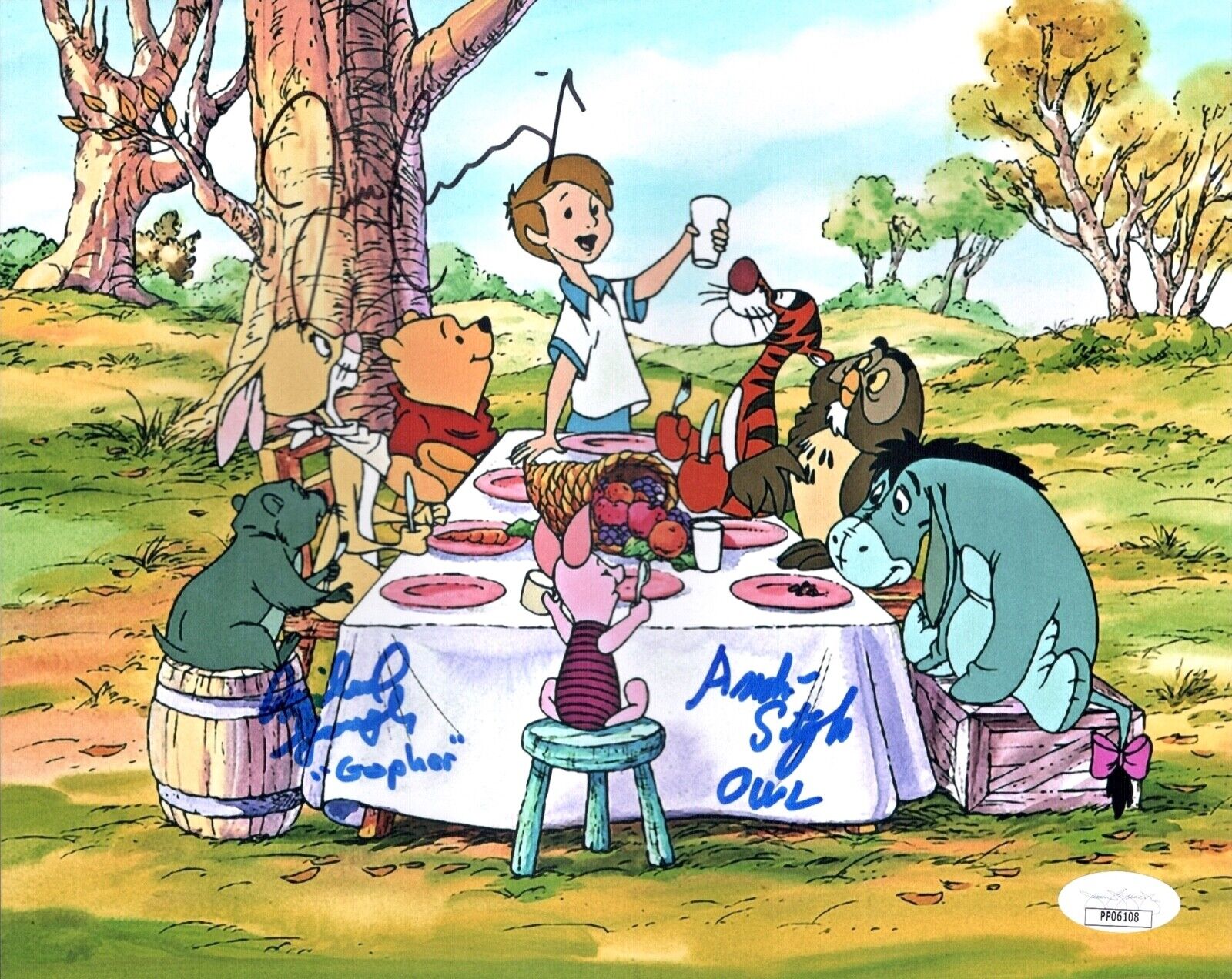 Jim Cummings WINNIE THE POOH CAST X3 Signed 8x10 Photo Poster painting Autograph JSA COA