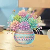 Plantes succulentes en pot acrylique - ornement d&rsquo;artisanat 5d bricolage