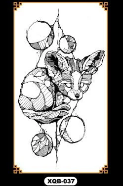 1pcs Watercolor cool henna rose flowers Temporary Body Tattoo Beautiful Shoulder thigh Back Body decor lace owl women body paint