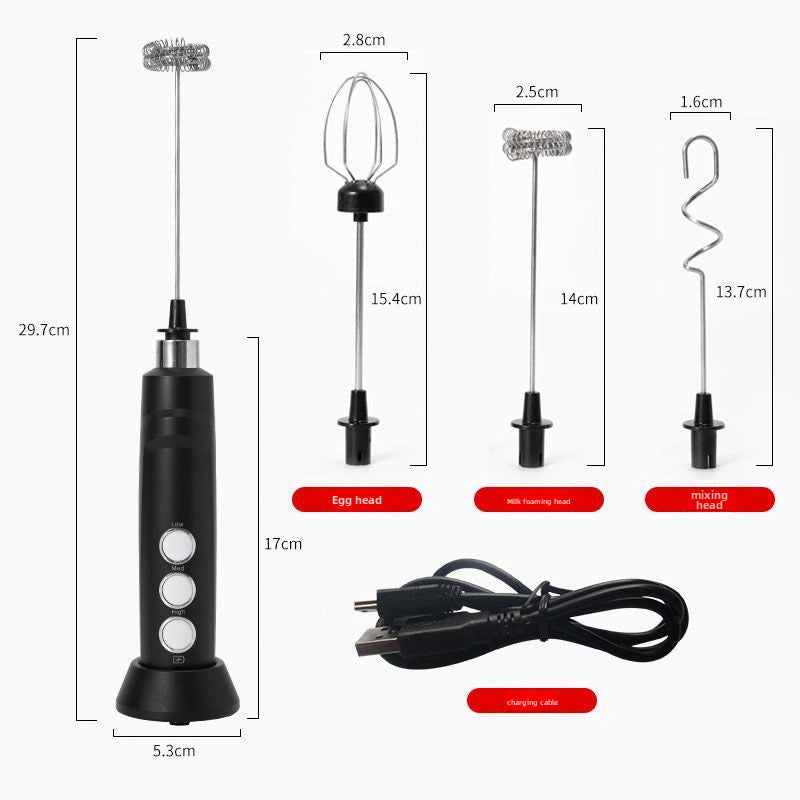 Electric Egg Beater Milk Milk Frother Coffee Frother Handheld Wireless Egg White Cream Cake Mixer