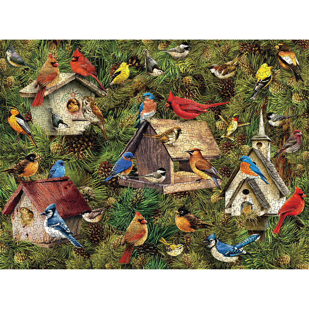

1000pcs DIY Woodhouse Bird Picture Puzzle Educational Assembling Adults Toy, 501 Original