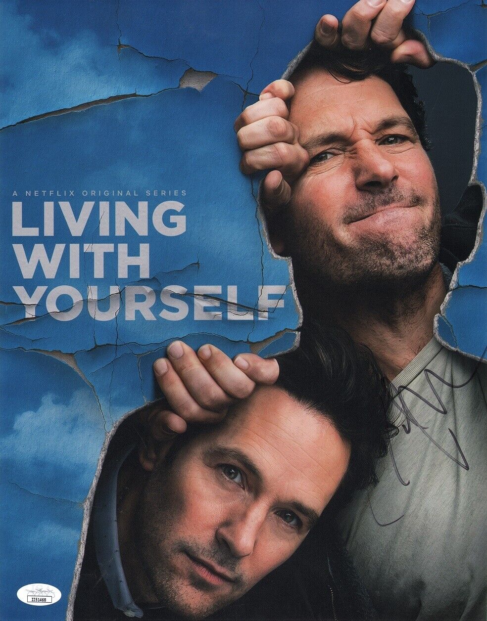 ~ PAUL RUDD Authentic Hand-Signed LIVING WITH YOURSELF