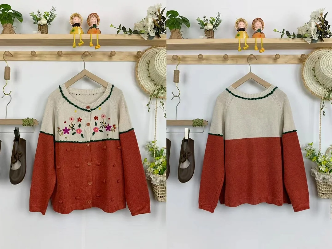 Chicfifth Sweater Women Winter Long Sleeve High Quality Autumn Vintage Top Knitted Cardigan