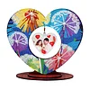 DIY Special Shape Diamond Painting Wooden Heart Shape Desk Ornament Decor Kit