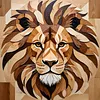 Lion full DIY 5d rond drill diamond dots peintures arts artistiques 15,75 x 15,75 in diamant cristal kits de peinture &agrave; strass pour adultes/d&eacute;butants, id&eacute;e cadeau d&eacute;coration murale