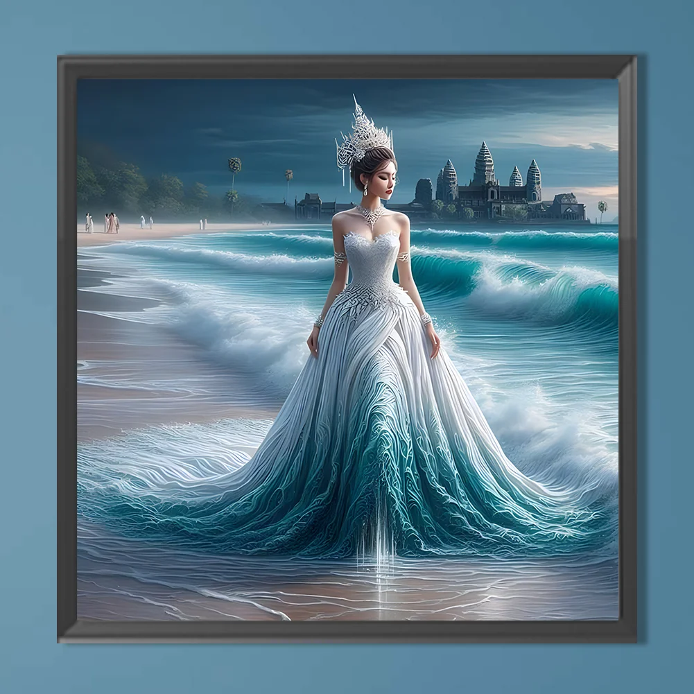 Diamond Painting - Full Round Drill - Gorgeous Skirt Beauty(Canvas|40*40cm)