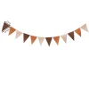 20PCS Retro Brown Beige Orange HAPPY BIRTHDAY Party Wall Hanging Flags