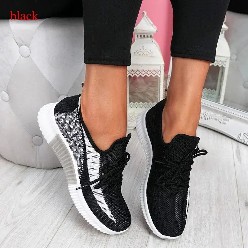 Litthing Sneakers Women Casual Shoes Mesh Air-Cushion Flat Anti-Slip Women Sneakers Jogging Trainer Female Vulcanized Shoe