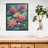 Water Lily Full Stamped Cross Stitch 14CT 2-Strand 33x41cm Backstitch