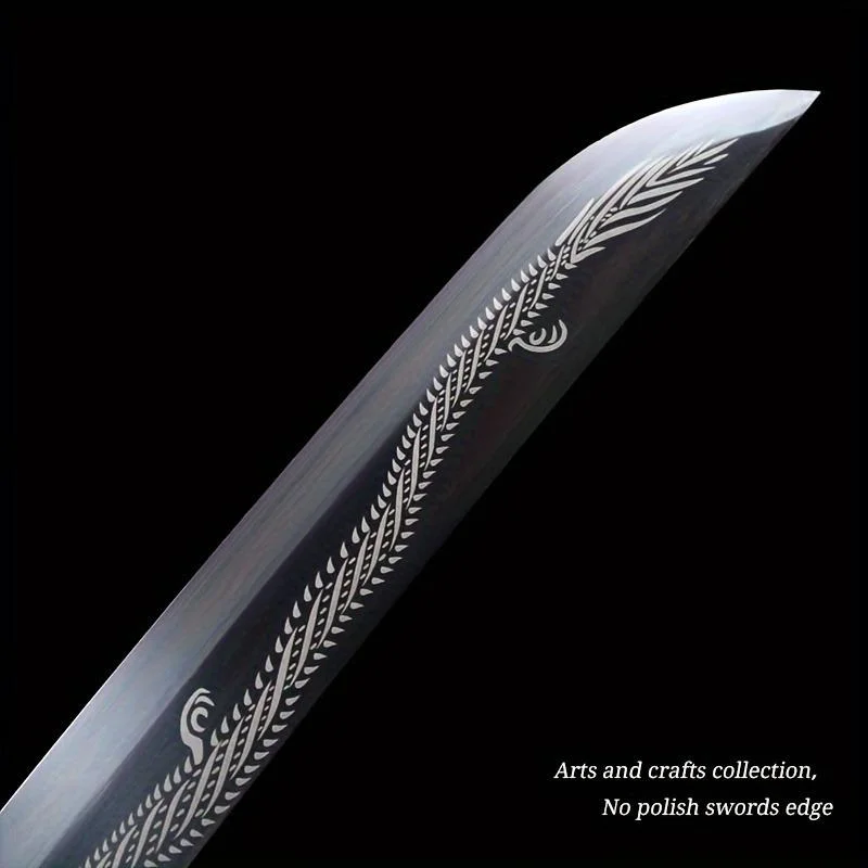 Authentic Samurai Katana Sword with Tiger Head Handle, Real Metal, Art collection