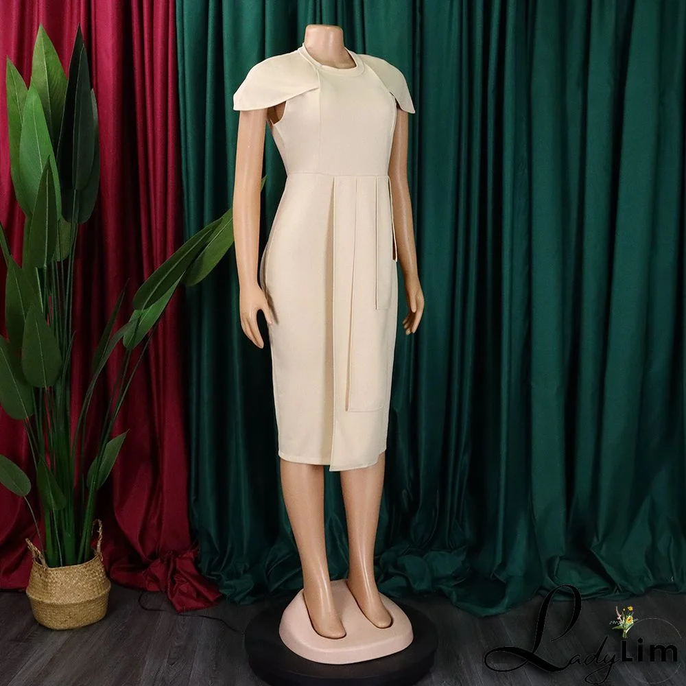 Ladies Africa Summer Elegant Short Sleeve Bodycon Dress