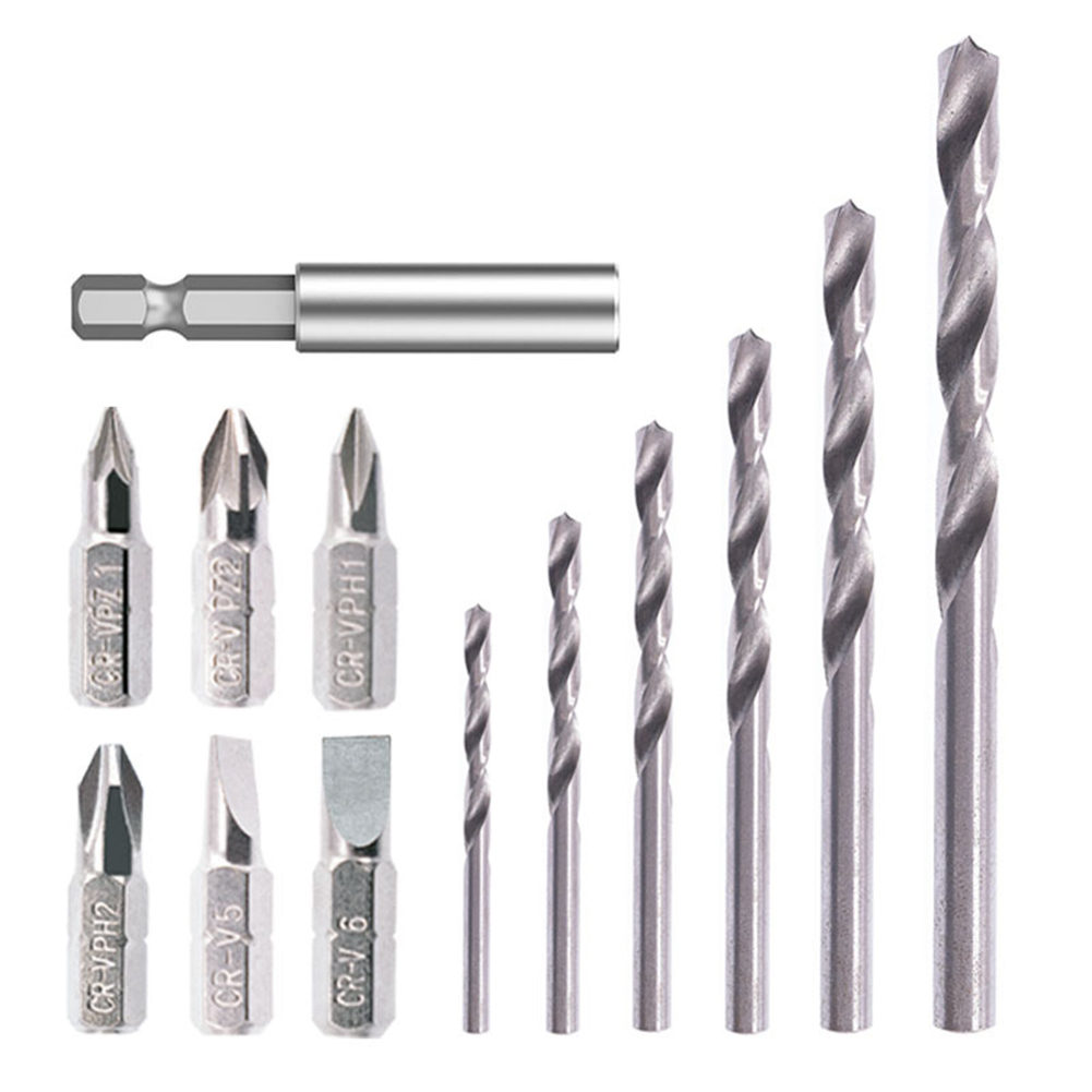 

13Pcs Hss High Speed Steel Twist Drill Electric Screwdriver Bits Set Tools, 501 Original