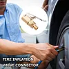Car Tire Air Chuck Brass Inflator Pump Valve Clip Clamp Connector Adapter Nozzle