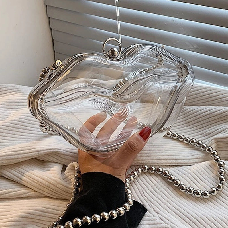 Women's Small Arylic Mouth Streetwear Lip Shape Lock Clasp Shoulder Bag Crossbody Bag