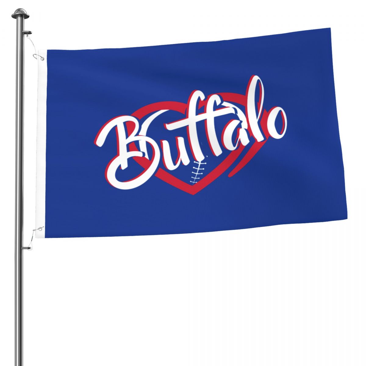 Buffalo Bills On Hearts Ball 2x3FT Flag