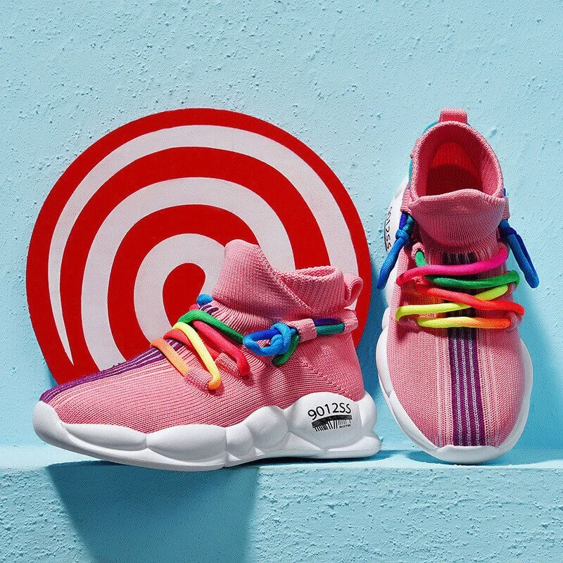 MWY Kids Shoes For Boys Breathable Soft Sock Casual Girls Shoes Flying Woven Sneakers Children Shoes Trainers Chaussure Enfant