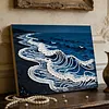 uk.everydayedeals DIY Pearl Painting With Frame - Handmade Self-Adhesive Pearls - Waves(20*30cm)