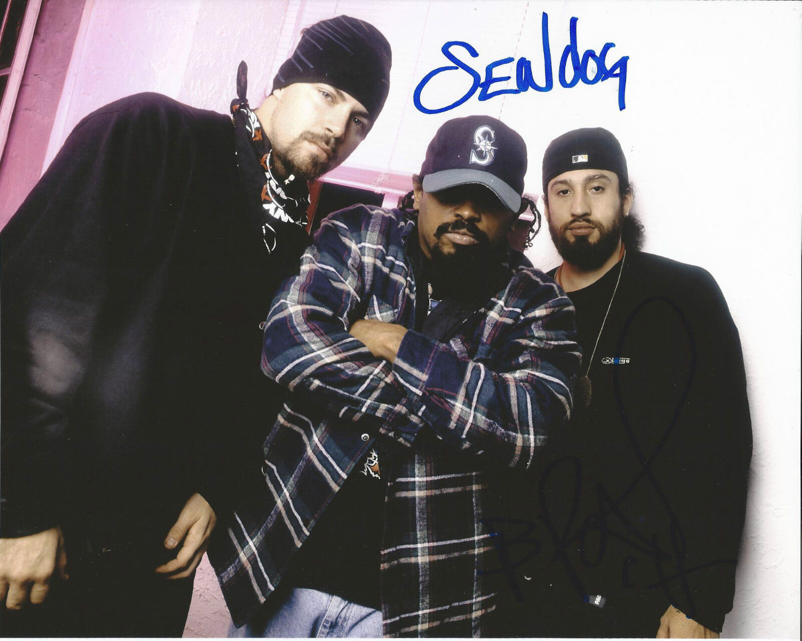 CYPRESS HILL B-REAL SENDOG SIGNED RAP LEGENDS THROWBACK 8X10 Photo Poster painting W/COA A