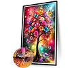 Flower Tree Full DIY 5D Round Drill Diamond Art Kits Large Size 40*60cm Diamond Dots Paintings Picture Arts Craft Diamond Crystal Rhinestones Painting Kits for Adults/Beginners Gift Idea