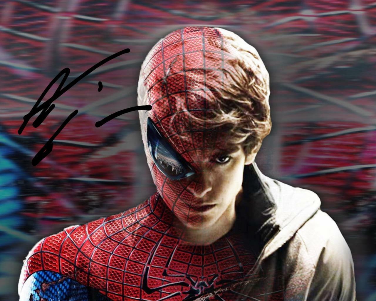 ANDREW GARFIELD V SPIDER-MAN SIGNED AUTOGARPHED 10 X 8