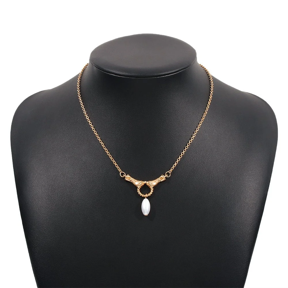 Faux pearl necklace