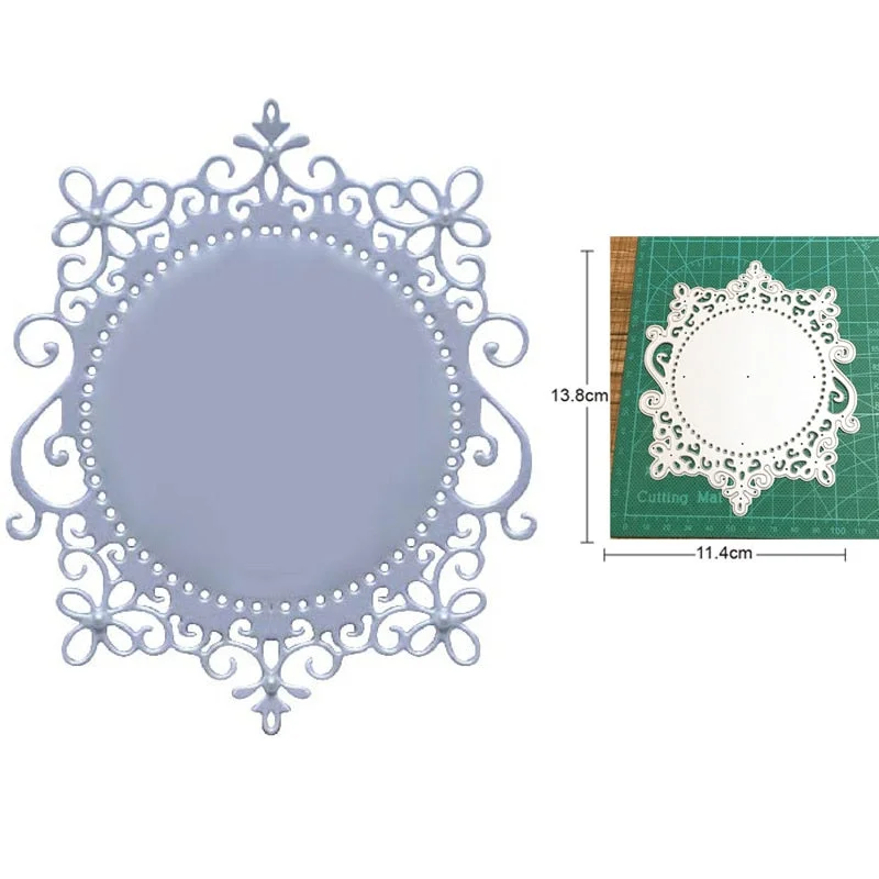 Craft Metal Cutting Dies Cut Die Mold Lace Background Frame Decoration Scrapbooking Dies Knife Mould Blade Punch Stencils Dies