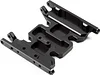 AMK Metal Gearbox Mount Transmission Holder for 1/10 RC Crawler Axial SCX10 II 90046 90047 90075 RC Car Skid Plate Upgrade Parts (Black)
