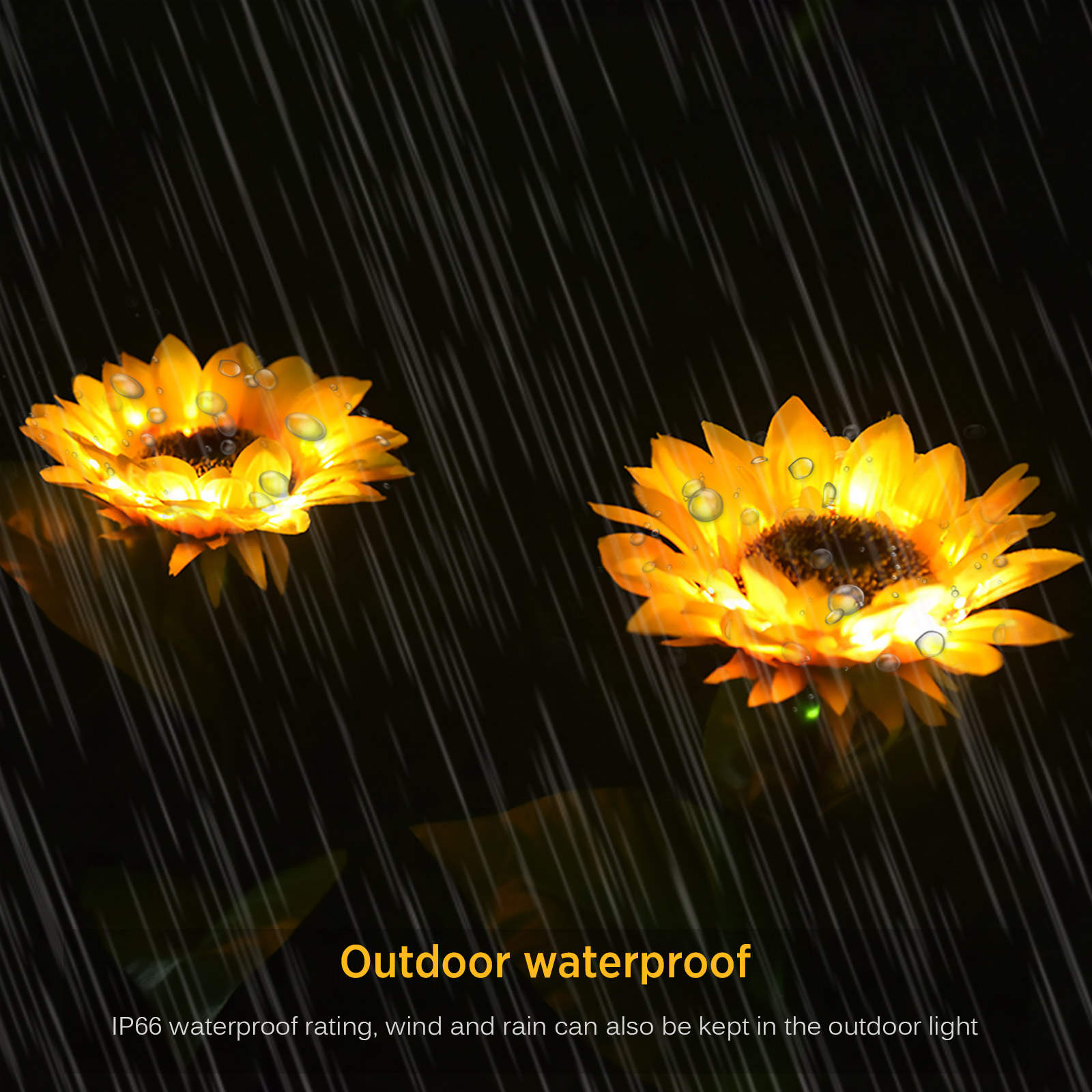 

2 Packs Solar Sunflower Waterproof LED Lawn-Lanscape Lawn Light, 501 Original