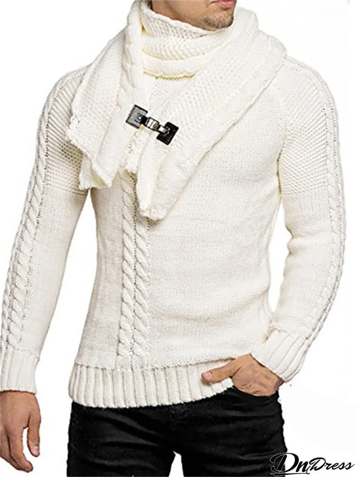 Slim Pullover Turtle Neck Knitted Sweater