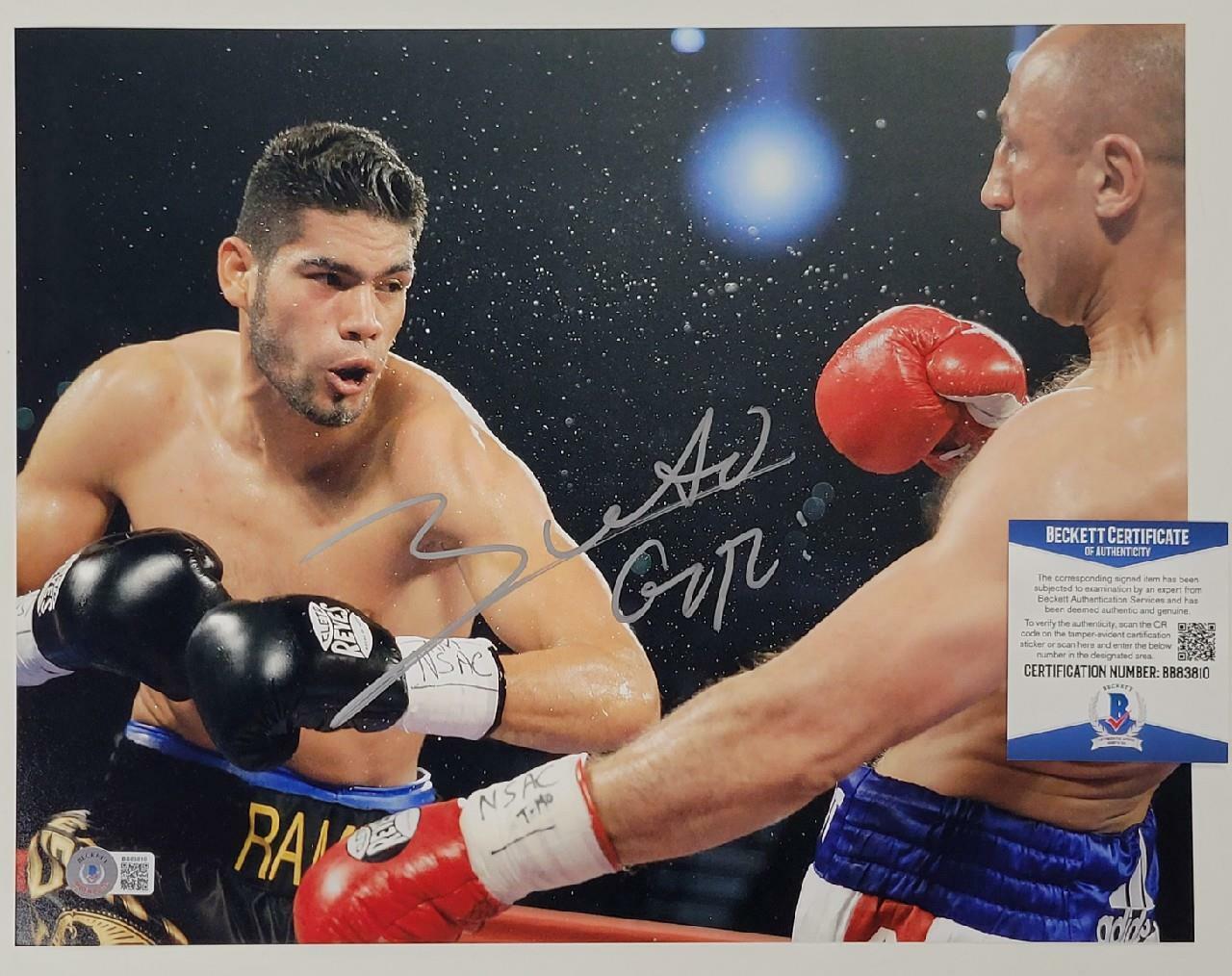 Gilberto Ramirez signed 11x14 Photo Poster painting WBO Boxing Champ Auto (G) ~ Beckett BAS COA