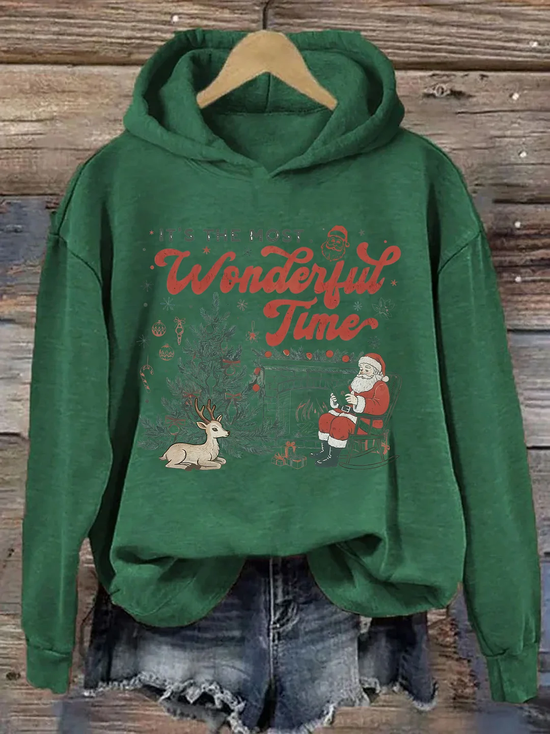Retro Santa Christmas Hoodie
